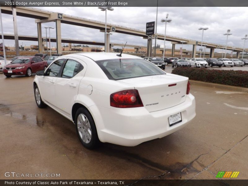 Stone White / Black/Light Frost Beige 2011 Dodge Avenger Express
