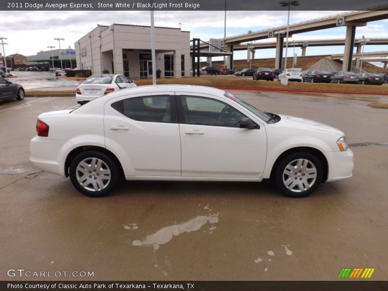 Stone White / Black/Light Frost Beige 2011 Dodge Avenger Express
