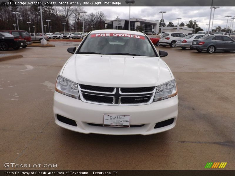 Stone White / Black/Light Frost Beige 2011 Dodge Avenger Express