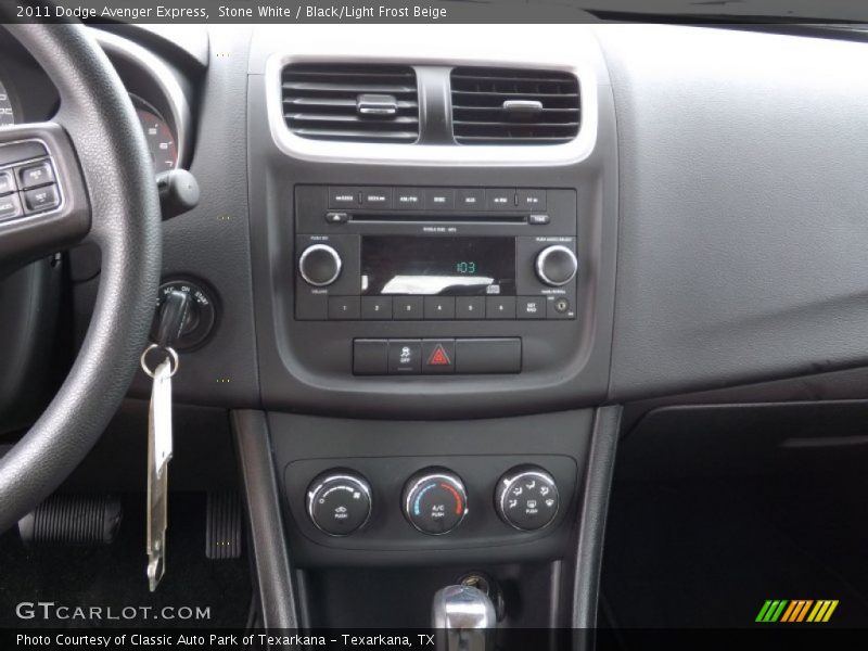 Stone White / Black/Light Frost Beige 2011 Dodge Avenger Express
