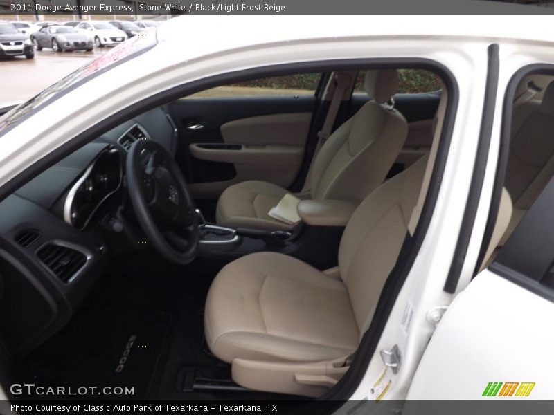 Stone White / Black/Light Frost Beige 2011 Dodge Avenger Express