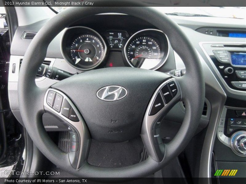 Midnight Black / Gray 2013 Hyundai Elantra GLS