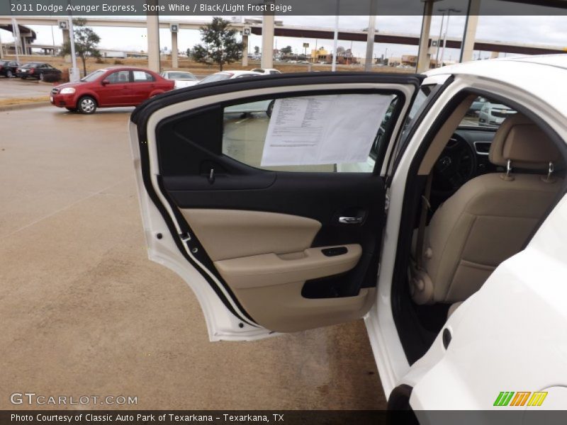 Stone White / Black/Light Frost Beige 2011 Dodge Avenger Express