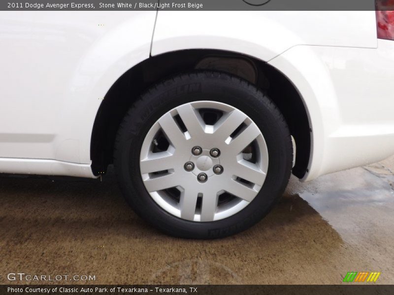 Stone White / Black/Light Frost Beige 2011 Dodge Avenger Express