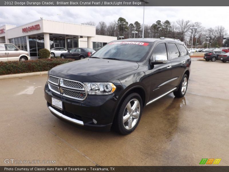 Brilliant Black Crystal Pearl / Black/Light Frost Beige 2012 Dodge Durango Citadel