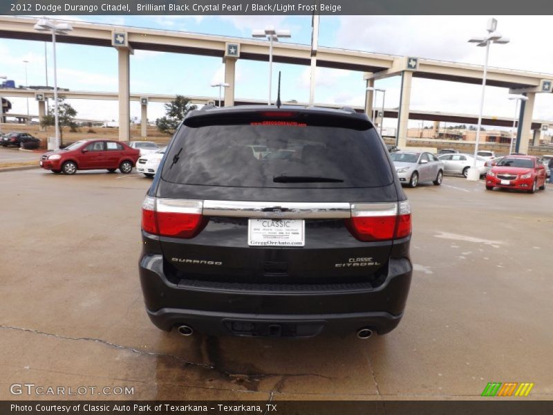 Brilliant Black Crystal Pearl / Black/Light Frost Beige 2012 Dodge Durango Citadel