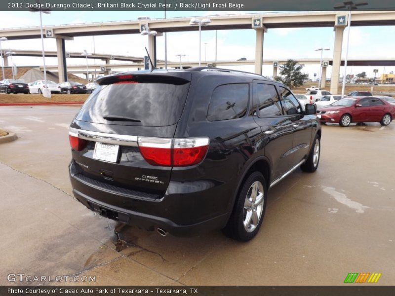 Brilliant Black Crystal Pearl / Black/Light Frost Beige 2012 Dodge Durango Citadel