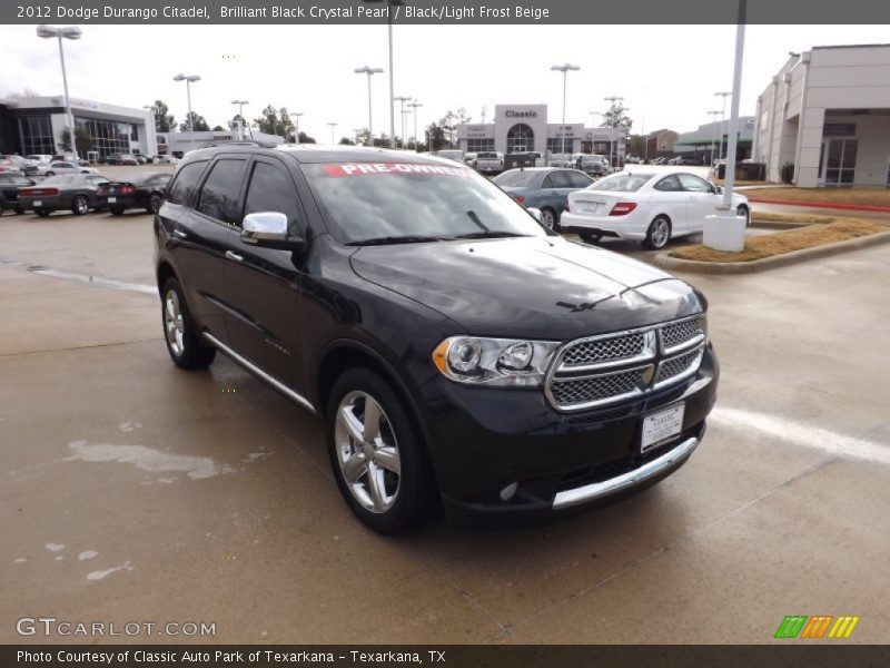 Brilliant Black Crystal Pearl / Black/Light Frost Beige 2012 Dodge Durango Citadel