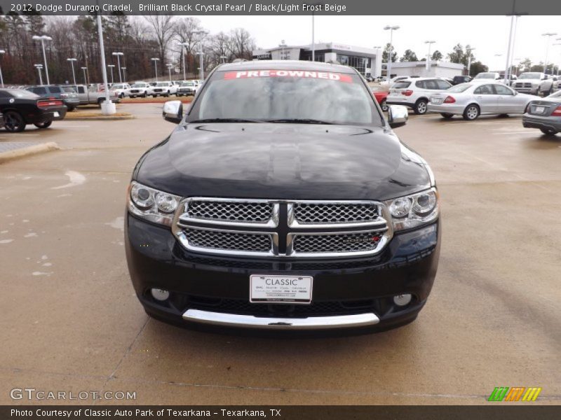 Brilliant Black Crystal Pearl / Black/Light Frost Beige 2012 Dodge Durango Citadel