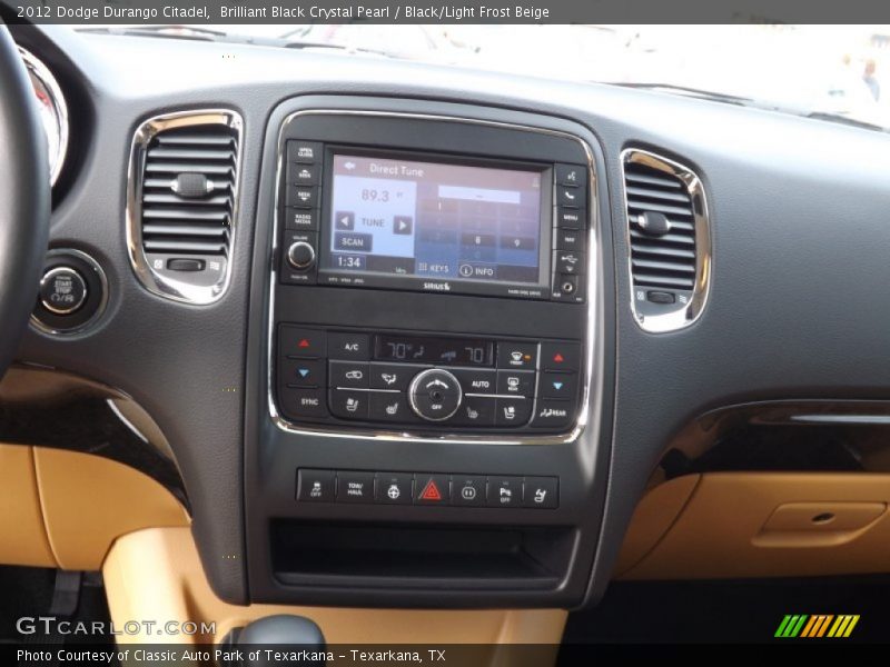 Brilliant Black Crystal Pearl / Black/Light Frost Beige 2012 Dodge Durango Citadel