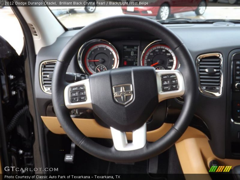 Brilliant Black Crystal Pearl / Black/Light Frost Beige 2012 Dodge Durango Citadel