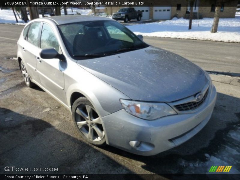 Steel Silver Metallic / Carbon Black 2009 Subaru Impreza Outback Sport Wagon