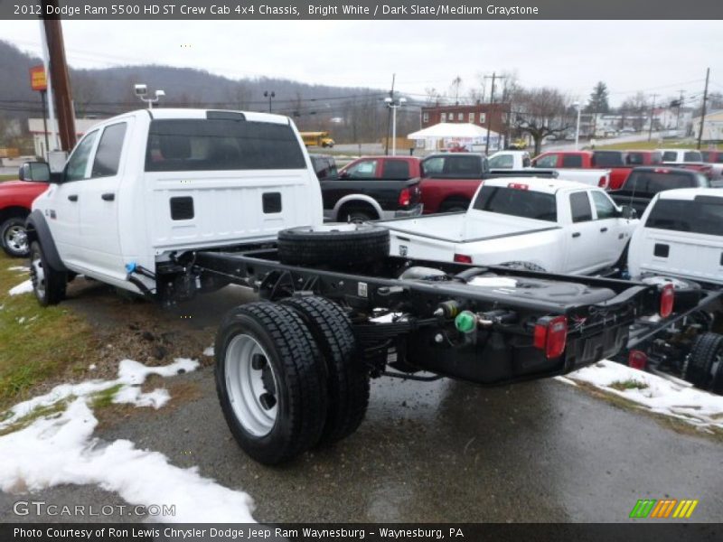 Bright White / Dark Slate/Medium Graystone 2012 Dodge Ram 5500 HD ST Crew Cab 4x4 Chassis