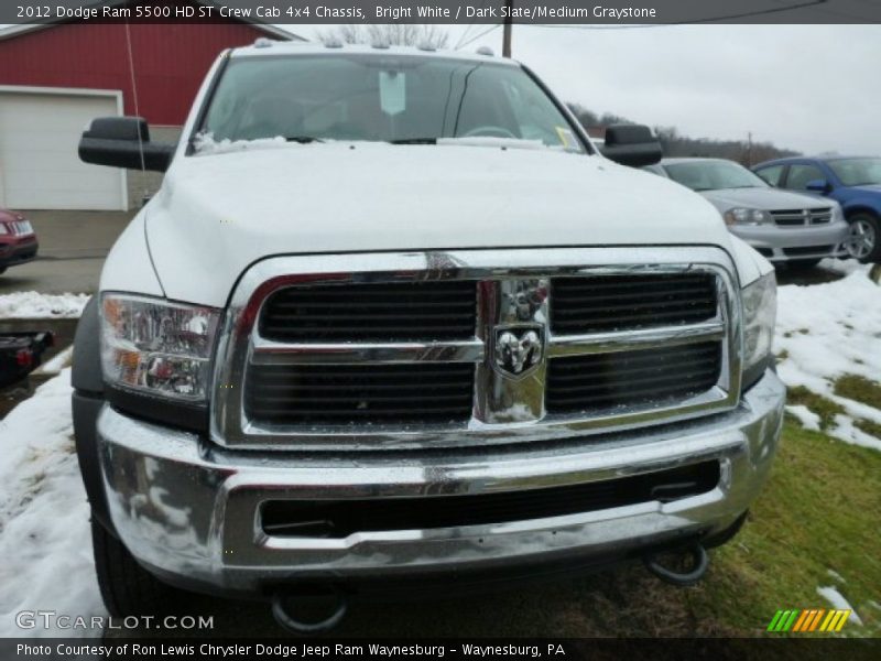Bright White / Dark Slate/Medium Graystone 2012 Dodge Ram 5500 HD ST Crew Cab 4x4 Chassis