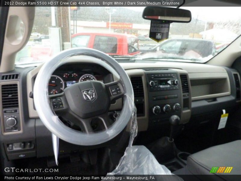 Bright White / Dark Slate/Medium Graystone 2012 Dodge Ram 5500 HD ST Crew Cab 4x4 Chassis
