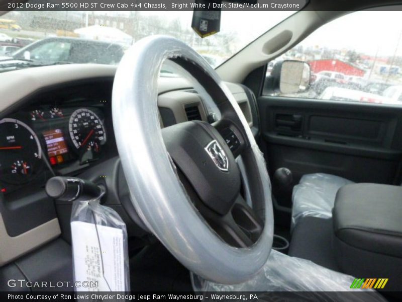 Bright White / Dark Slate/Medium Graystone 2012 Dodge Ram 5500 HD ST Crew Cab 4x4 Chassis