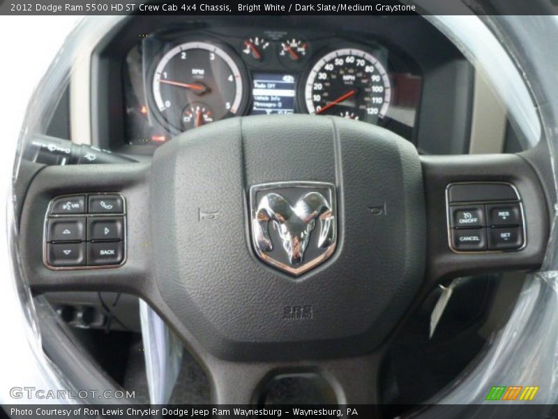 Bright White / Dark Slate/Medium Graystone 2012 Dodge Ram 5500 HD ST Crew Cab 4x4 Chassis