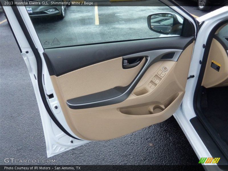 Shimmering White / Beige 2013 Hyundai Elantra GLS