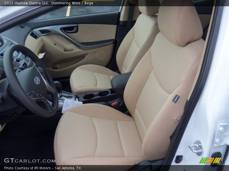 Shimmering White / Beige 2013 Hyundai Elantra GLS