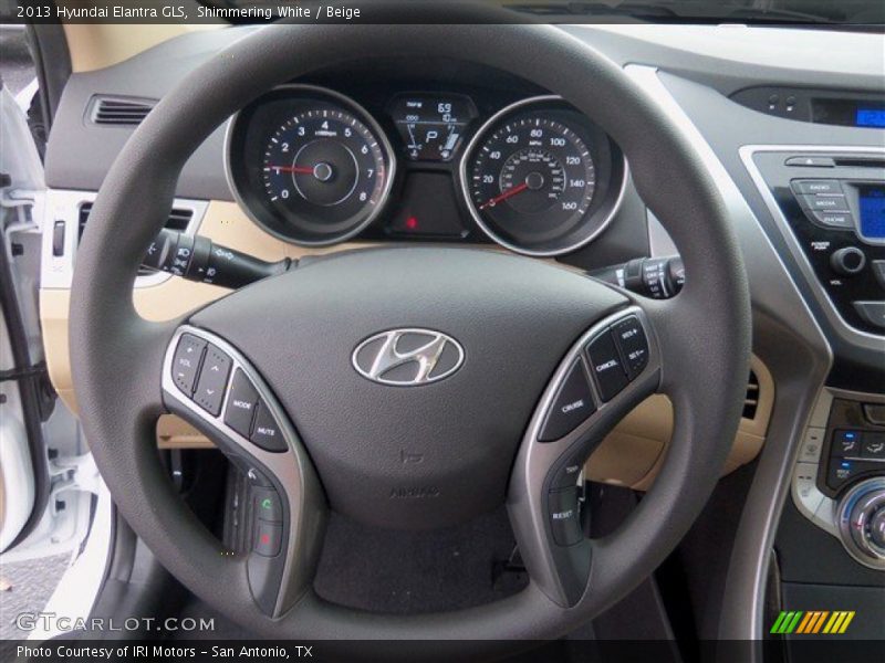 Shimmering White / Beige 2013 Hyundai Elantra GLS