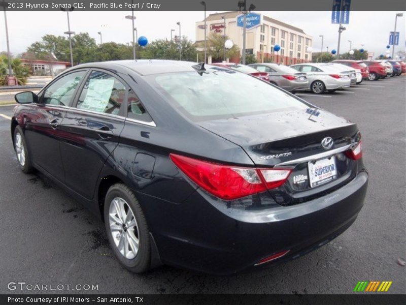 Pacific Blue Pearl / Gray 2013 Hyundai Sonata GLS