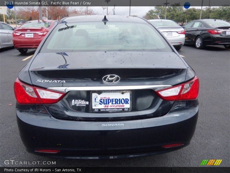 Pacific Blue Pearl / Gray 2013 Hyundai Sonata GLS