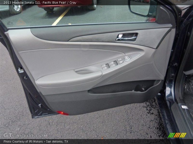 Pacific Blue Pearl / Gray 2013 Hyundai Sonata GLS