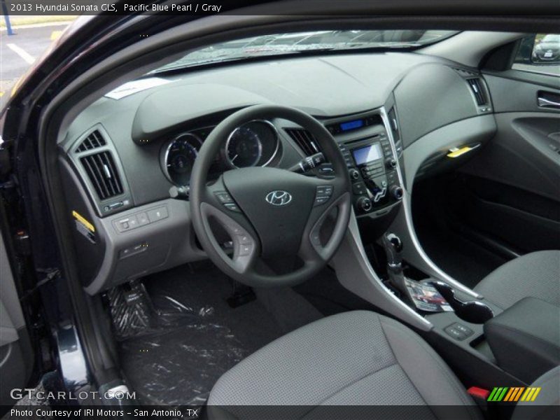 Pacific Blue Pearl / Gray 2013 Hyundai Sonata GLS