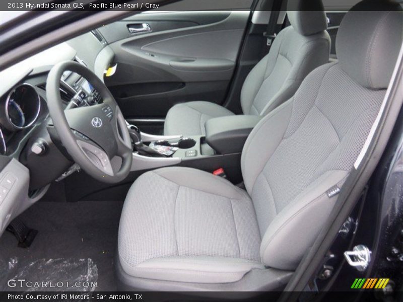 Pacific Blue Pearl / Gray 2013 Hyundai Sonata GLS