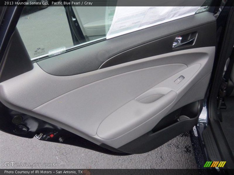 Pacific Blue Pearl / Gray 2013 Hyundai Sonata GLS