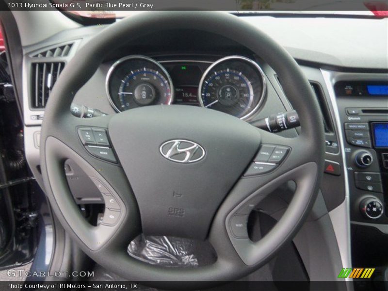 Pacific Blue Pearl / Gray 2013 Hyundai Sonata GLS