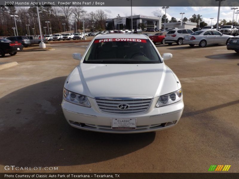 Powder White Pearl / Beige 2007 Hyundai Azera Limited