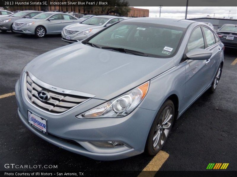 Iridescent Silver Blue Pearl / Black 2013 Hyundai Sonata SE