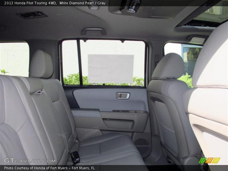 White Diamond Pearl / Gray 2013 Honda Pilot Touring 4WD