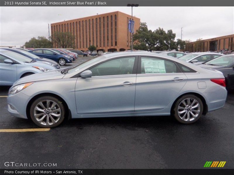 Iridescent Silver Blue Pearl / Black 2013 Hyundai Sonata SE