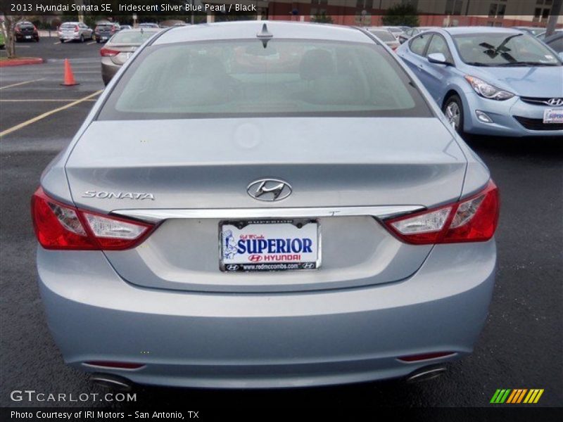 Iridescent Silver Blue Pearl / Black 2013 Hyundai Sonata SE