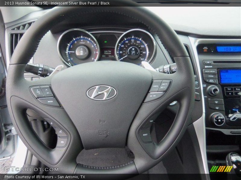 Iridescent Silver Blue Pearl / Black 2013 Hyundai Sonata SE