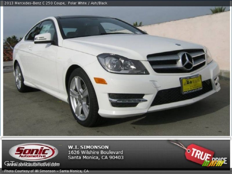 Polar White / Ash/Black 2013 Mercedes-Benz C 250 Coupe