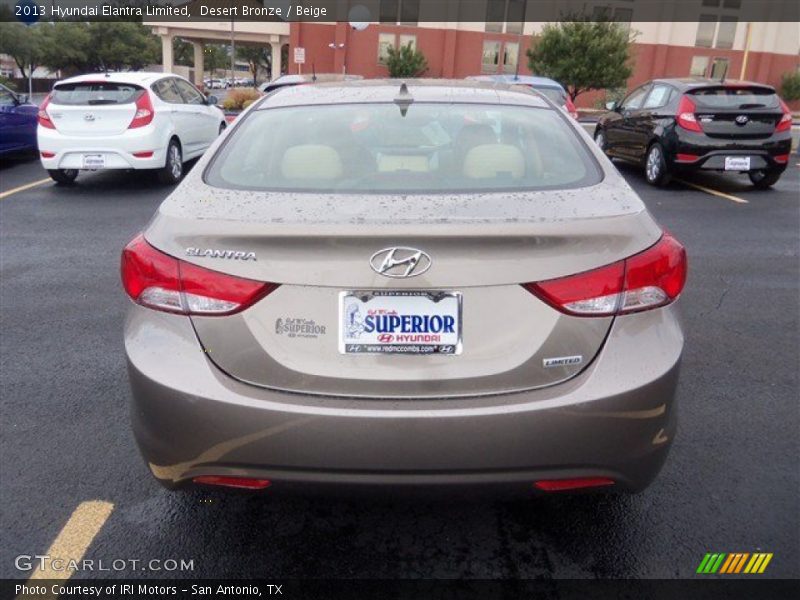 Desert Bronze / Beige 2013 Hyundai Elantra Limited