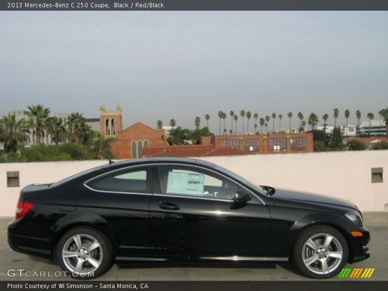 Black / Red/Black 2013 Mercedes-Benz C 250 Coupe