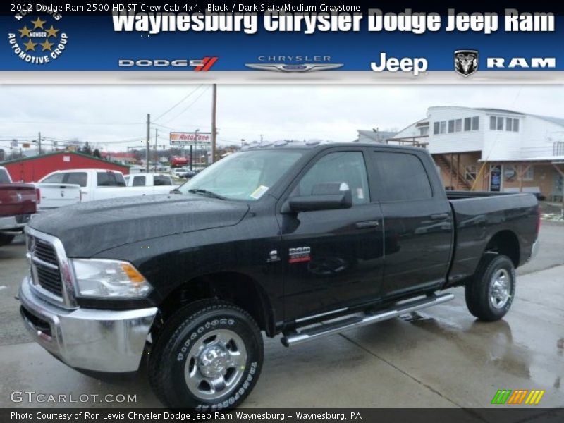 Black / Dark Slate/Medium Graystone 2012 Dodge Ram 2500 HD ST Crew Cab 4x4