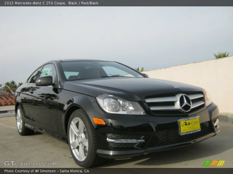 Black / Red/Black 2013 Mercedes-Benz C 250 Coupe
