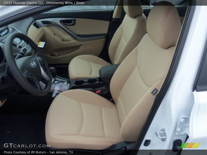 Shimmering White / Beige 2013 Hyundai Elantra GLS