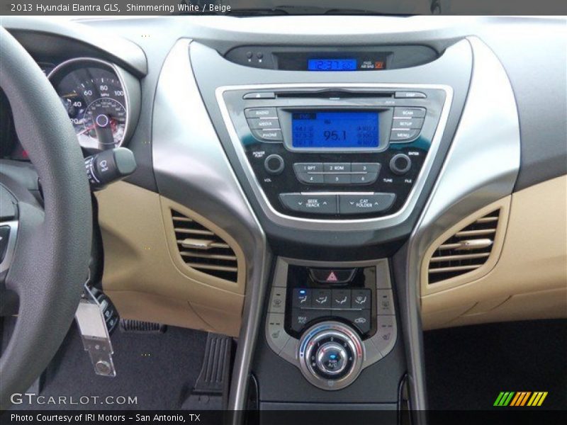 Shimmering White / Beige 2013 Hyundai Elantra GLS