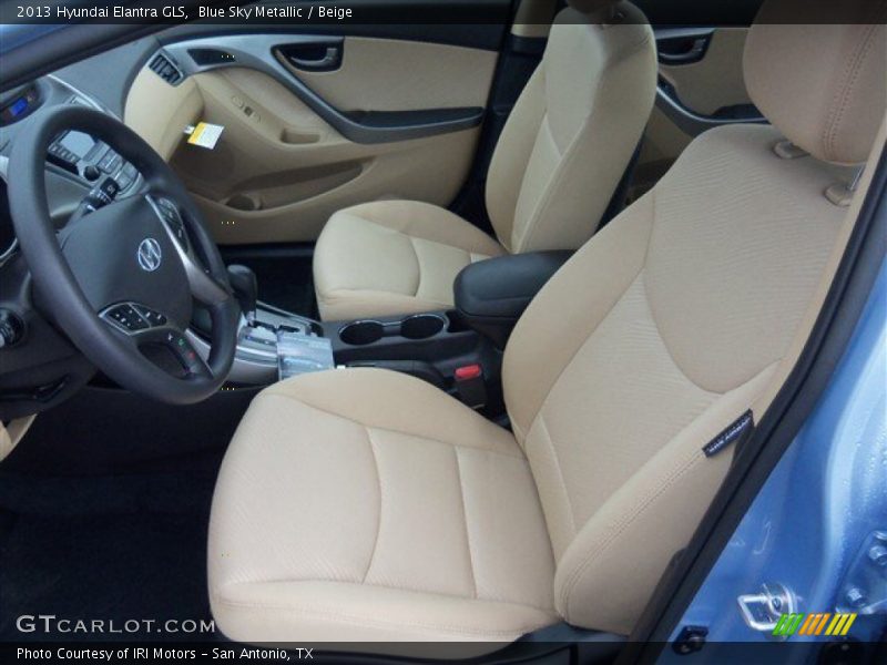 Blue Sky Metallic / Beige 2013 Hyundai Elantra GLS