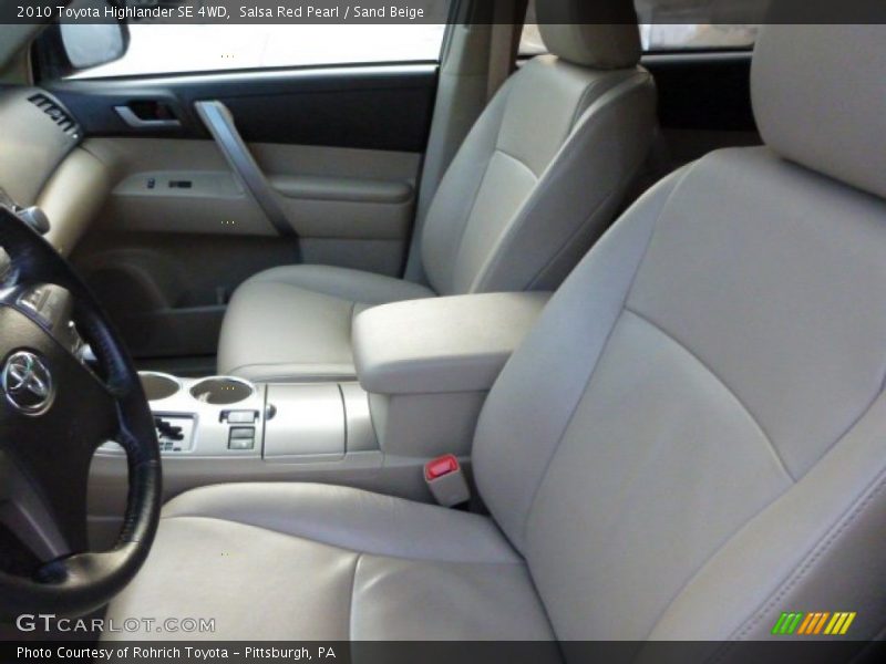 Salsa Red Pearl / Sand Beige 2010 Toyota Highlander SE 4WD