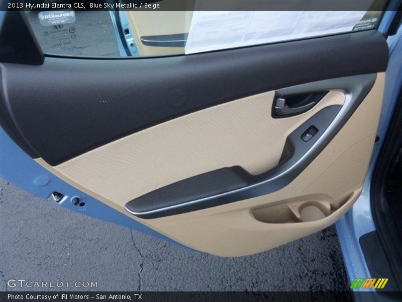 Blue Sky Metallic / Beige 2013 Hyundai Elantra GLS