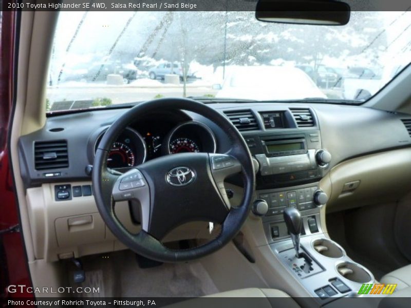 Dashboard of 2010 Highlander SE 4WD