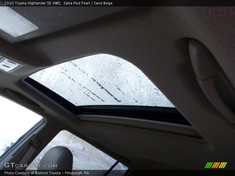Salsa Red Pearl / Sand Beige 2010 Toyota Highlander SE 4WD
