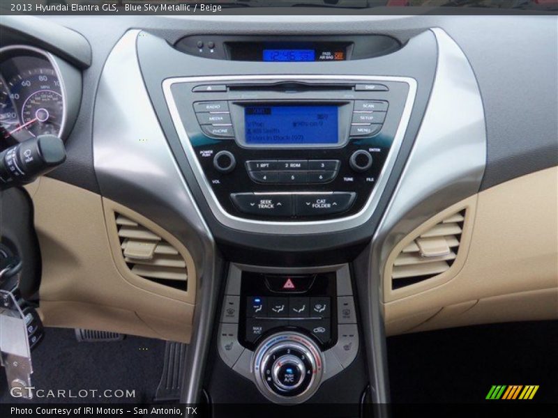 Blue Sky Metallic / Beige 2013 Hyundai Elantra GLS